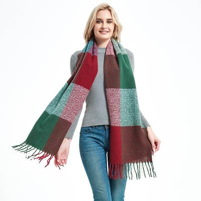 Sciarpa Autunno Inverno Donna Flusso Su Grande Sciarpa a Quadri Scaldacollo Caldo
