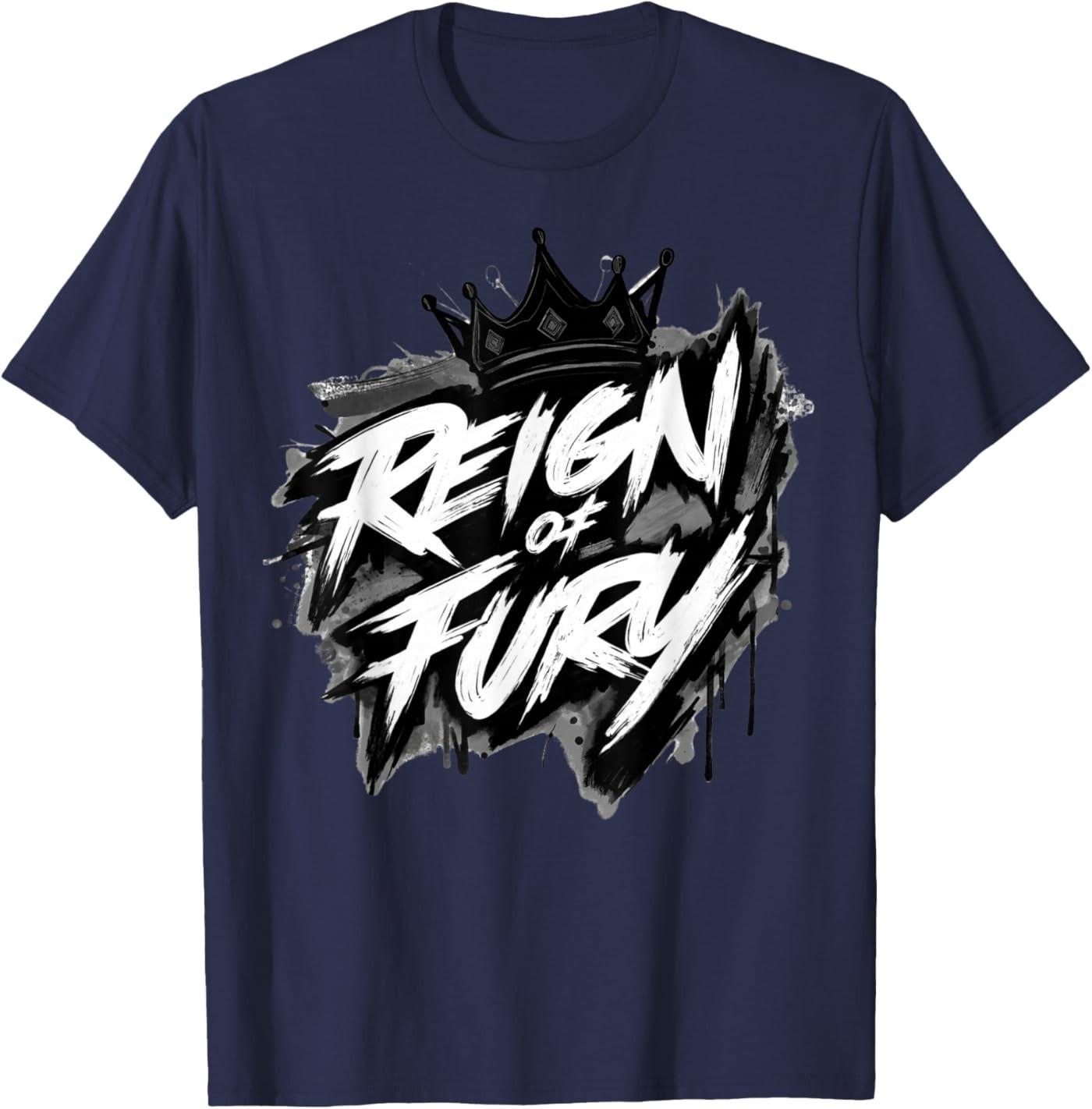 

Reign of Fury Martial Arts Combat Graphic Design T-Shirt 5XL різнокольоровий