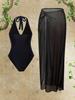 2025 European-American High-Waisted Push-up Bikini Set for Women
