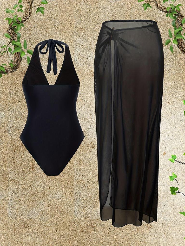 2025 European-American High-Waisted Push-up Bikini Set for Women