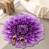 3D Flower Plush Floor Mat Washable Non-slip Area Rug Absorbent Quick Dry Living Room Bedroom Bathroom Kitchen Decoration Carpet