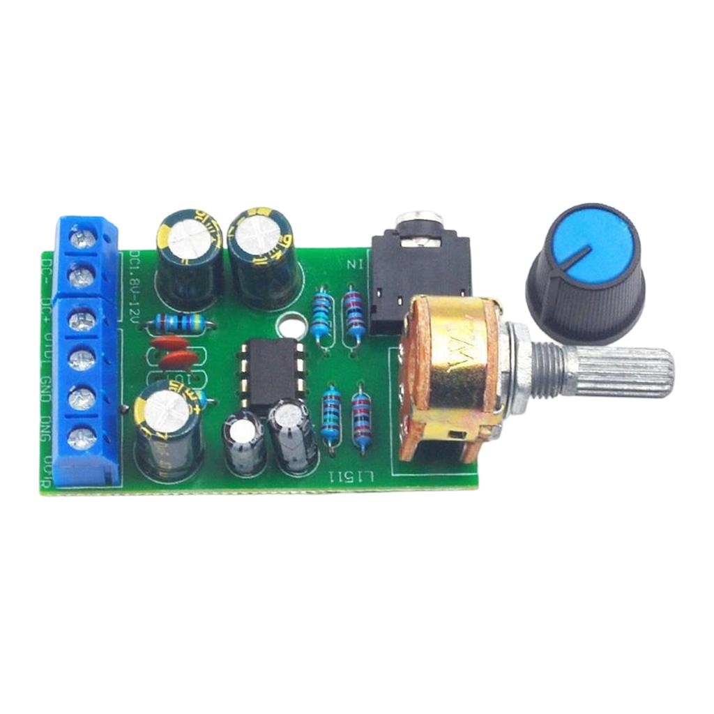 Mini Stereo Amplifier Board with Adjustable Volumes Knob Wide Electric Ranges Simple to Operate for 0 2W to 5W Speakers