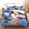 Cool Utaha Kasumigaoka Bedding Set 3Pcs Saekano Long Hair Beauty Pattern Comfortable Bed Linen for Home