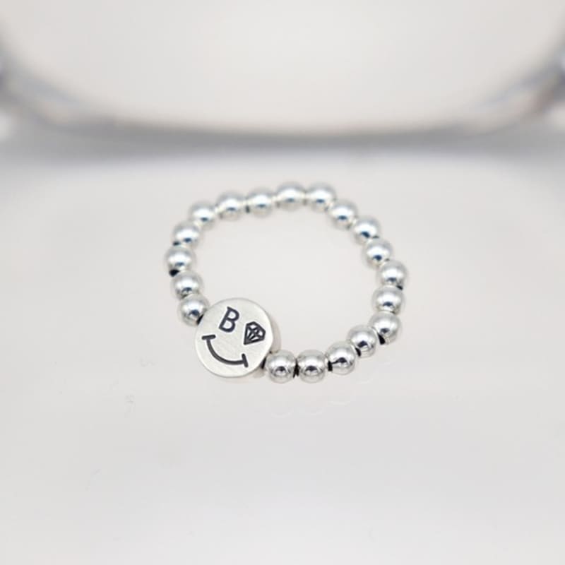 BONBEAU 3mm silverball smile band ring