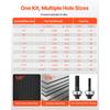 SucceBuy Knockout Punch Set 1/2 to 2 in SLUG-Buster Ratchet Knockout Set for Aluminum Mild steel Fiberglass Plastics 6 Die Sizes