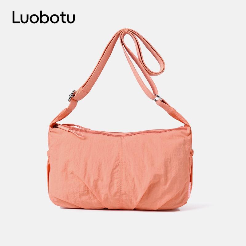 Fashion solid color bag messenger bag women's new women's shoulder bag hot-selling women's bag lightweight nylon cloth satchel
