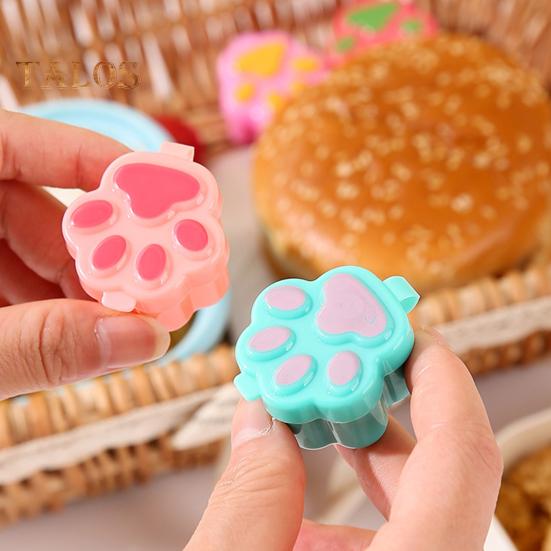 4Pcs Mini Sauce Box Flower Shape Soy Sauce Ketchup Honey Salad Dressing Container Camping Picnic Bento Box Accessories