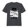 Vintage Retro Tiefes Lila Rockband Monochromer Druck Lässiges T-Shirt Vintage Leicht Atmungsaktiv Homme Bequem Weich