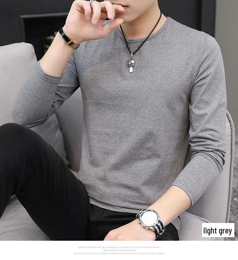 2021 Men's Trendy V-Neck Long-Sleeve T-Shirt for Autumn/Winter