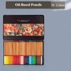 Colored Pencil Set Metal Case 36/48/72/100/120 Color Oil Pencils Student Artist Drawing Art Supplies