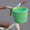 Cute with Rope Handle Bicycle Basket Removable Solid Color Bike Carrier Bag Large Capacity Storage Basket Bike