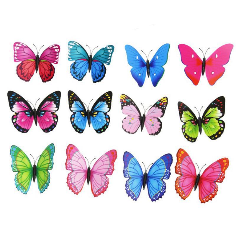 Single Layer Butterfly Wall Decor & Magnetic Fridge Magnets for Home & Garden