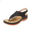 Women's Roman Style Sandals One-Word Buckle Flat Summer Shoes Available in Size 43
