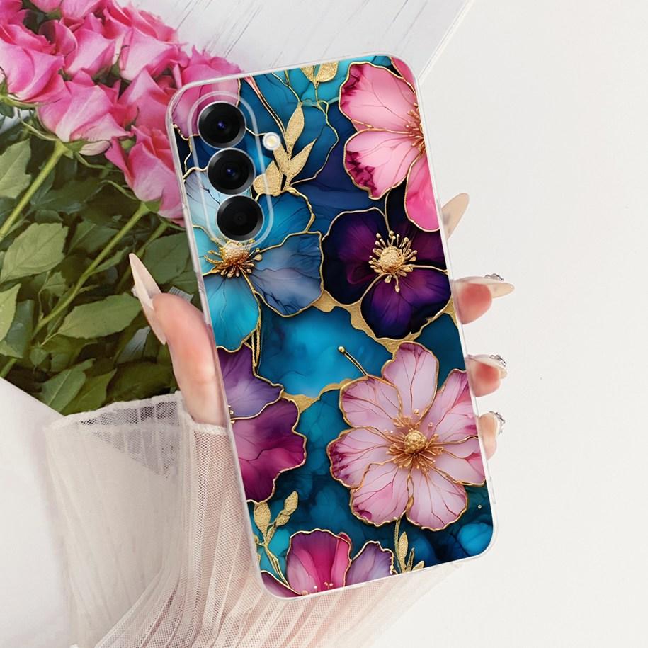 Case For Samsung Galaxy A37 5G Cover SM-A376B Popular Flower Soft Slim Silicone Cover For Samsung A57 A17 2025 A576B A176B Funda