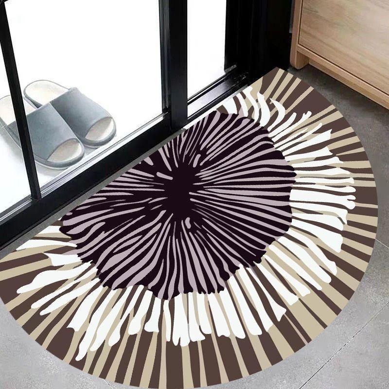 Semi Circular Floor Mat Entrance Door Mat Nordic Minimalist Entrance Carpet Bathroom Anti Slip Mat