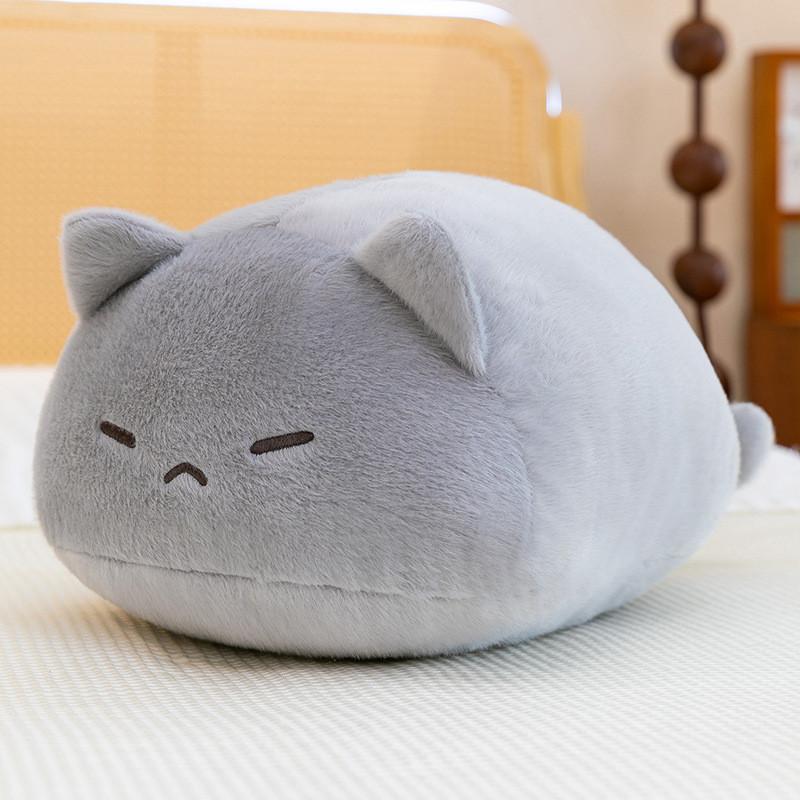 Plush Cat Pillow For Kids Soft Cotton Cuddle Toy With Comfortable Filling