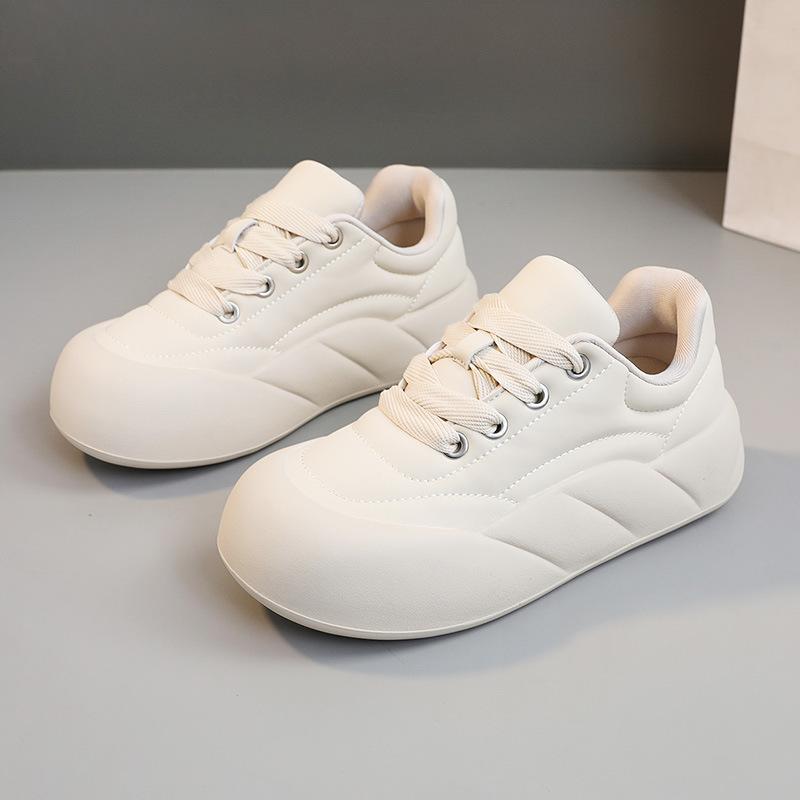

[Customized] XY-A157 new leather casual shoes 2025 spring and autumn versatile women s shoes heightening board shoes simple 35