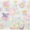 the texture with your Dreamy Cute BIG Stickers 2 size PVC stickers Pastel colors 4 types Backing sheet 21 x 15 cm [Feel plump, three-dimensional