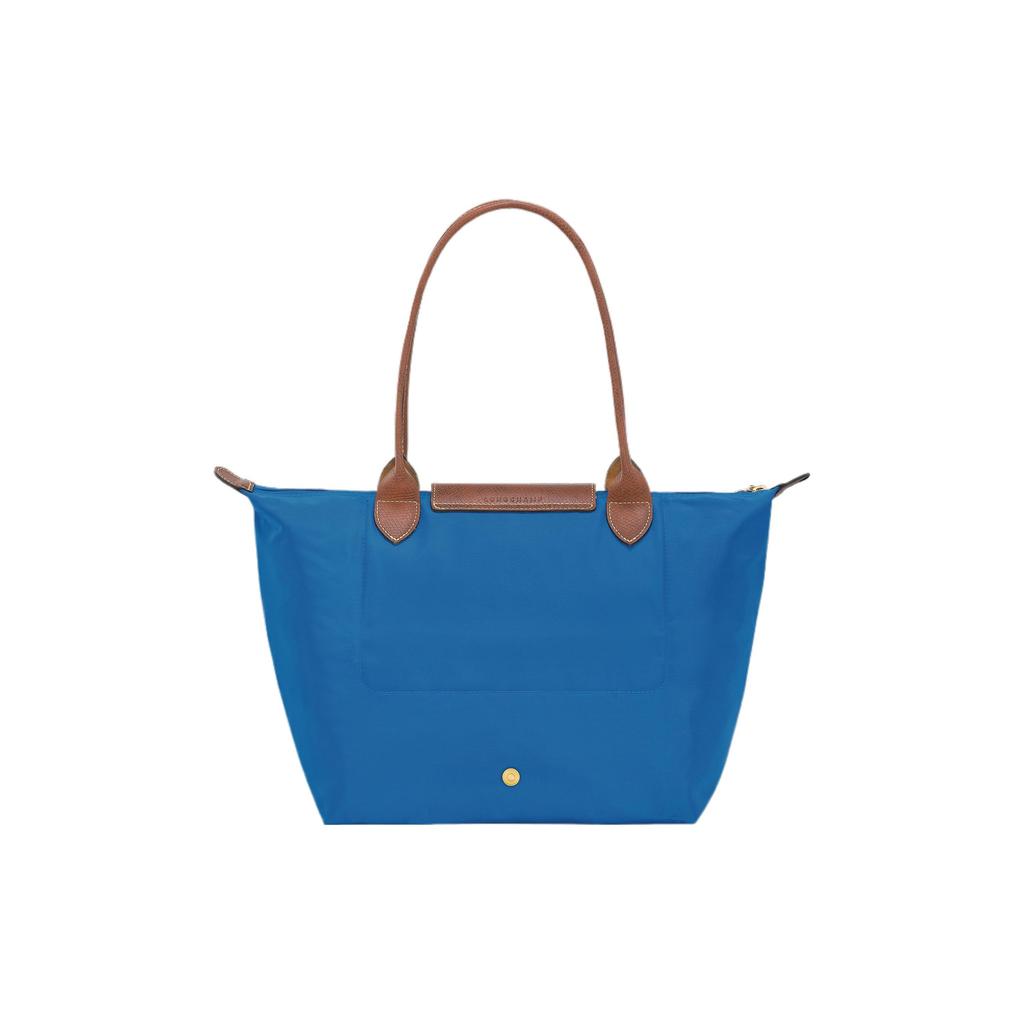 Longchamp Borsa a Tote Le Pliage 28 Manico Lungo Tela e Pelle Donna tote Blu Cobalto 2605089P78