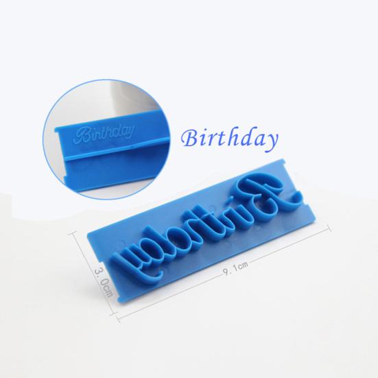 6Pcs Blessing Letter Cake Mold Fondant Chocolate Decorating Home DIY Baking Tool