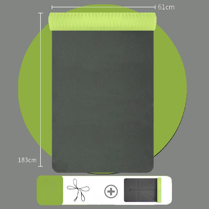 Covorașul de yoga TPE de uz casnic anti-alunecare și rezistent la uzură Covorașele de yoga sunt sigure și ecologice Absorbție de șoc Covorașul de fitness inodor cu două culori