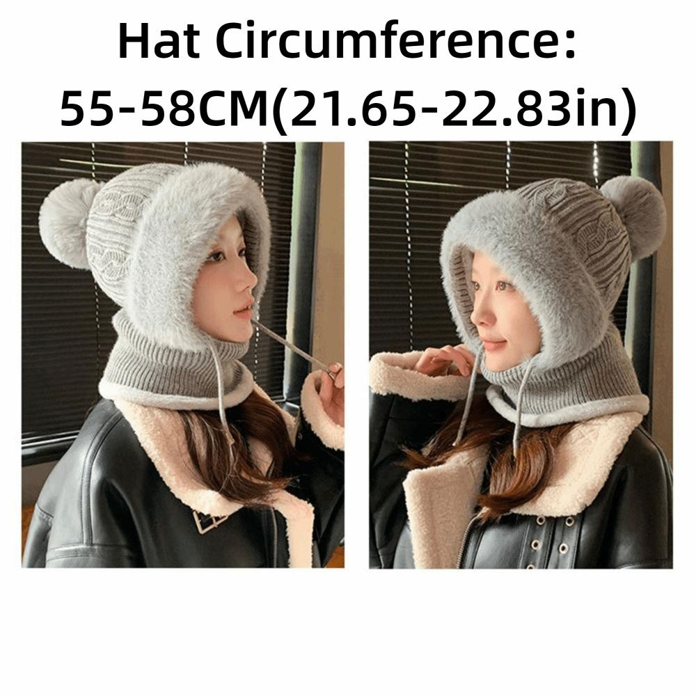Warme Beanie Mütze Ohrenschutz Sturmhaube Mode Strickmütze Damen
