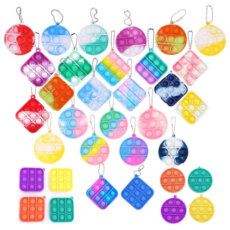 Colorful Silicone Keychain Bubble Toy - Mouse Killer Pendant and Educational Decompression Tool