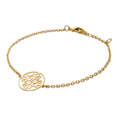 [H6240] - Gold Plated Bracelet 'Choréographie' - 15 Mm