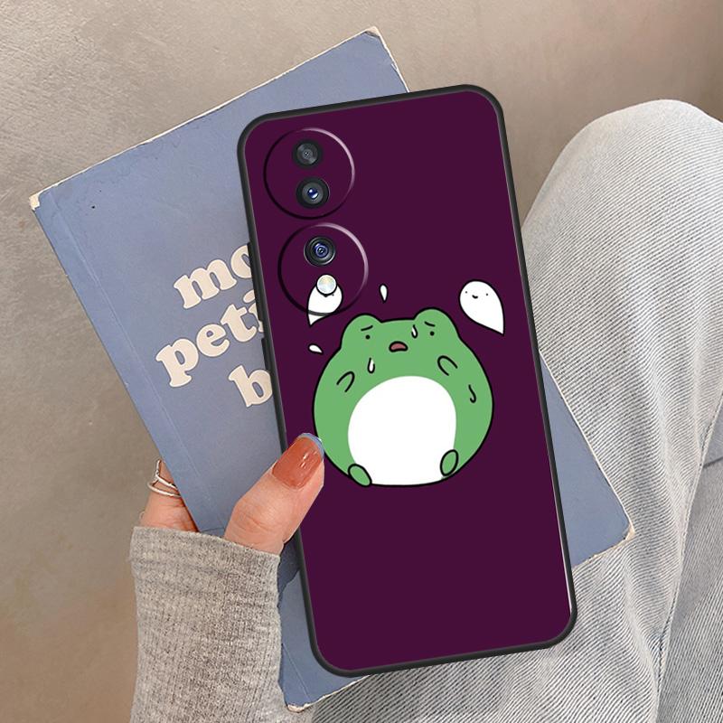 Cute Funny Frog Case For Honor Magic 8 7 6 5 Pro Cover For Honor 400 200 X9c X9b X9a X8a X8b 50 70 90 Lite