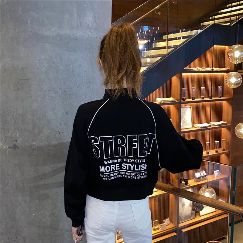 Women's Stand Collar Zipper Sweatshirt - 2022 Autumn/Winter Streetwear Pullover, Korean Style Loose Jacket