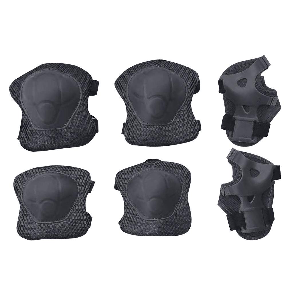 

6 шт., защитное снаряжение для катания на коньках, велосипед, колено, запястье, катание на лыжах, роликовая защита, велосипедный синий цвет CHINA