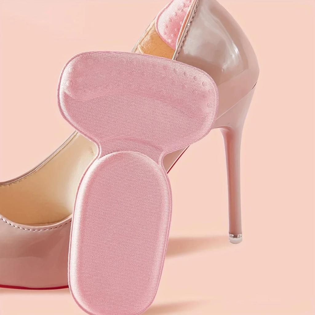 2pcs/1pair-T-shaped sponge knitted stickers, insoles, knitted protection of shoes, high heels, plug-ins, heel pads, ladies.