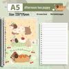 Small Animal Transparent PVC Loose-Leaf Notebook with Student-Friendly Soft B5 Cover and Iron Clip