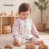 He'er Te 120g Silk Quilted Baby Sleeping Bag with Detachable Sleeves and Legs - Class A Anti-Kick Blanket Pajamas for Autumn/Winter.