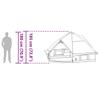 Teepee Tent for 6 Persons Green and White 431 x 366 x 185 cm