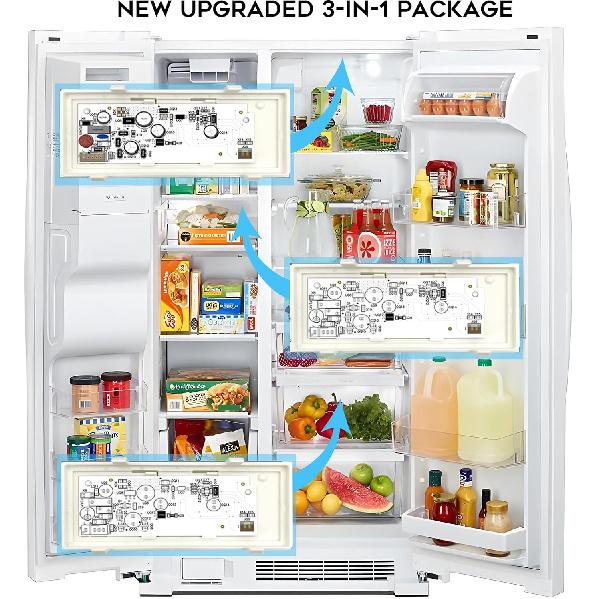New Upgraded Refrigerator Freezer Main LED Light Set, Compatible with Whirlpool Kenmore Maytag, KitchenAid, Repalce WPW10515058 WPW10515057, Include