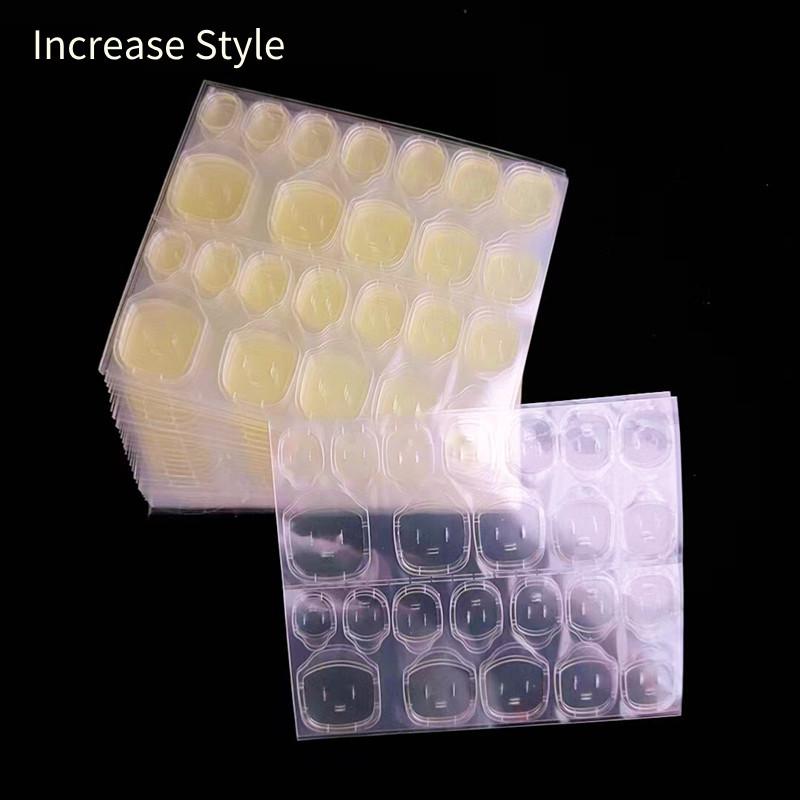 Прозрачный двухсторонний липкий желейный клей для ногтей для продления срока службы маникюра 24 штуки 0,35 мм желтый гель Style B