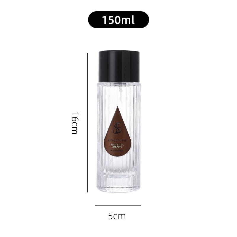 150ml Transparent Square Glass Perfume Bottle - Refillable and Portable Cosmetic Container