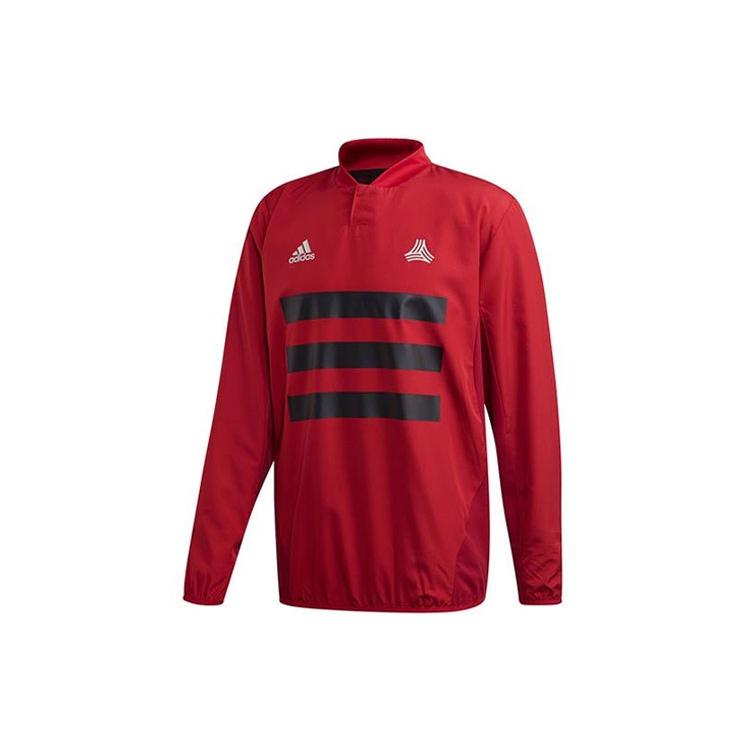 Men s adidas Casual Sports Pullover Long Sleeves Red T-Shirt DZ9594 L