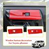 Red Window Lift Switch Button Panel Trim Decor Cover for 4Runner 10+ Accessories