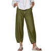 Women's Fashion Color Denim-Patterned Petal- Pocket Casual Pants