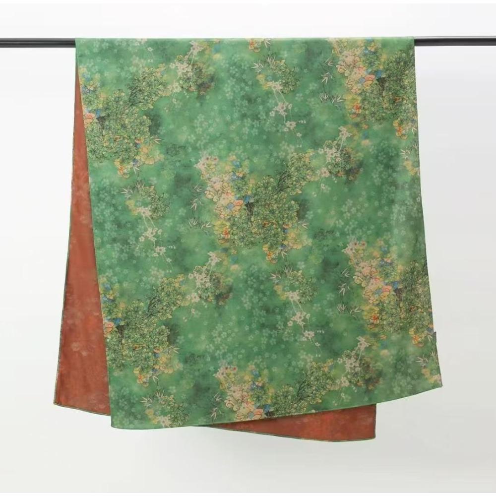 Oboustranný voňavý šálový šátek z příze typu "oblak" s potiskem kopru, zesílený, dlouhý, všestranný, módní šátek, hedvábný šátek