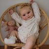 BZDOLL 50 CM 20inch 3D-paint Skin Art Reborn Bebe with Vein Full Vinyl Baby Doll Toy Maddie for Girl Smiling Toddler Lifelike Gift Can Be Bath