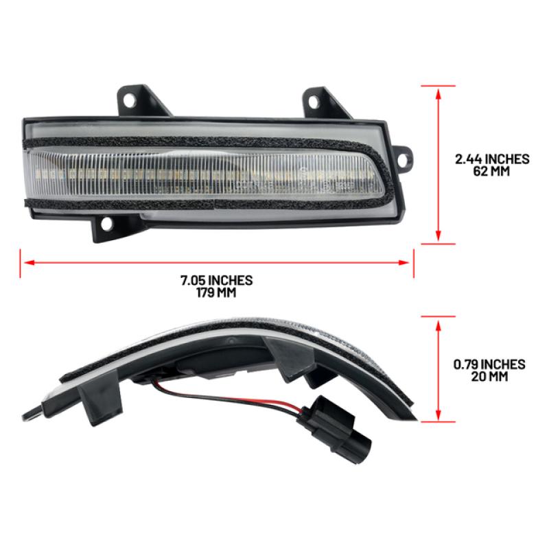 2x Smoked LED Sequential Side Mirror Blinkers Replacement For Honda City Civic Saloon Civic Hybrid Dynamic Turn Signal Lights