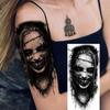 1 Sheet Evil Witch Zombie Vampire Temporary Tattoos For Men Women Adults Halloween Long Lasting Waterproof Fake Tattoo Sticker