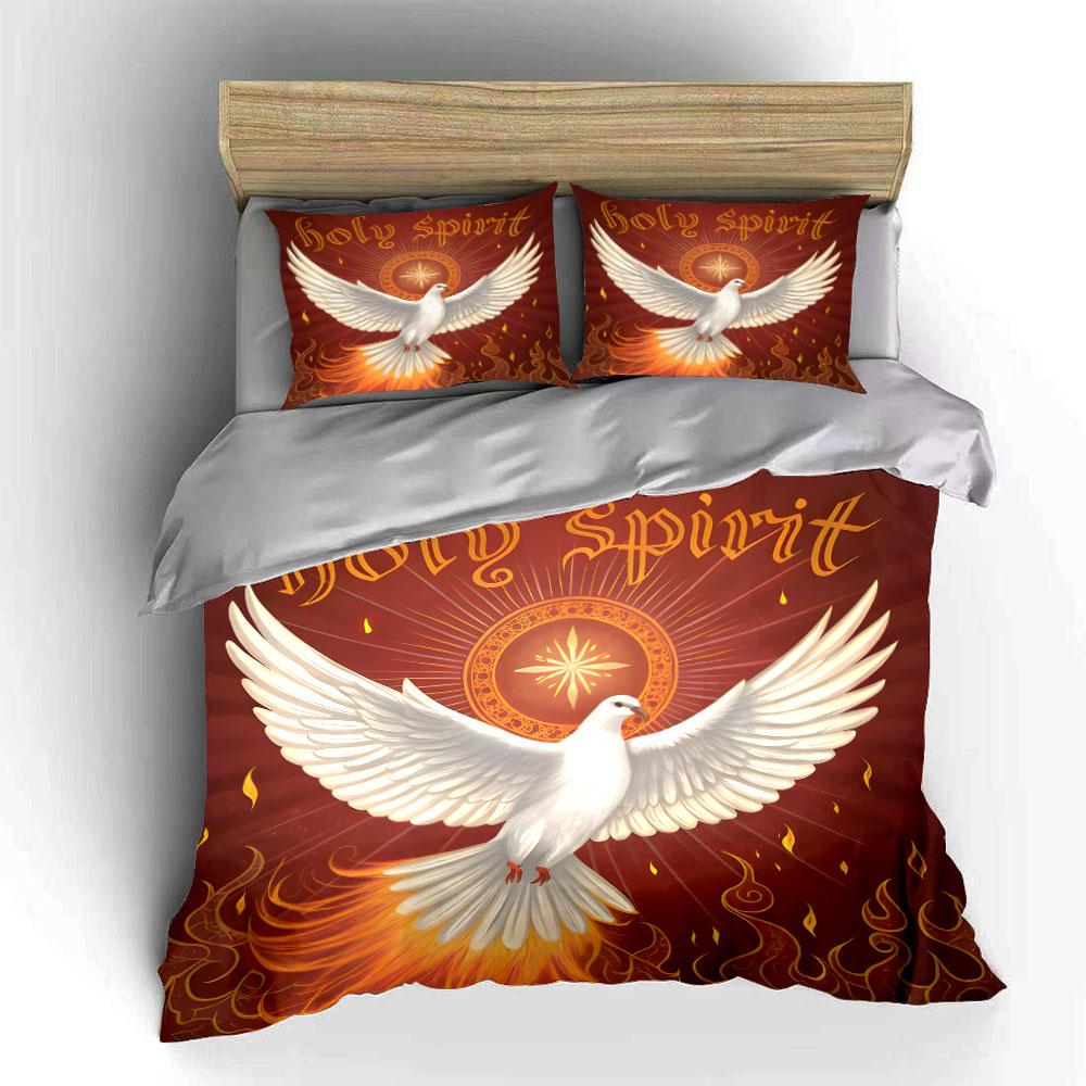 Holy Spirit Artwork For Worship  Kid'S And Adults' Bedroom Decor, Exquisite Three-Piece Bedding Set Gift
