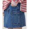 Covernat Mid Waist Zipper Short Denim Skirt Women skirts Blue CO2501SR70BL