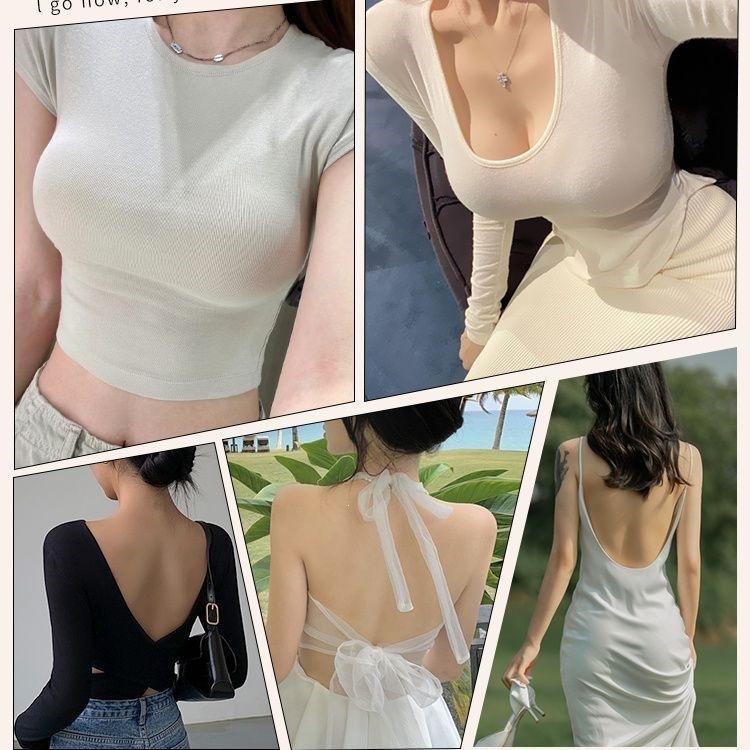 Comic chest u-shaped beautiful back underwear women's small breasts gather and expand, thickened chest pads, invisible big halter bra