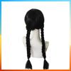 Parrucche Cosplay Addams Moda Parrucca lunga liscia Per Donne