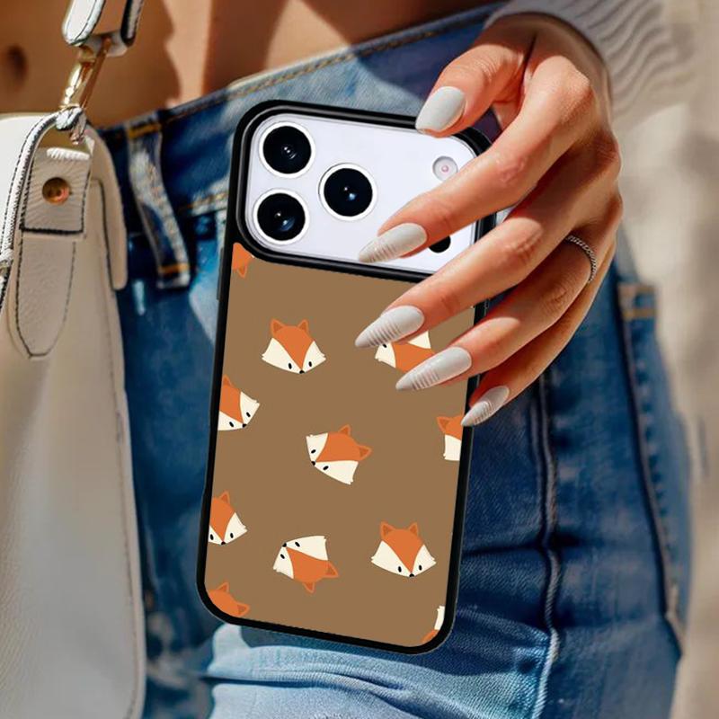 Fox Animal Pattern Phone Case For iPhone 17 Air 14 15 13 12 Max Cover For Apple 14 15 16 16e 11 Pro Max Plus Coque